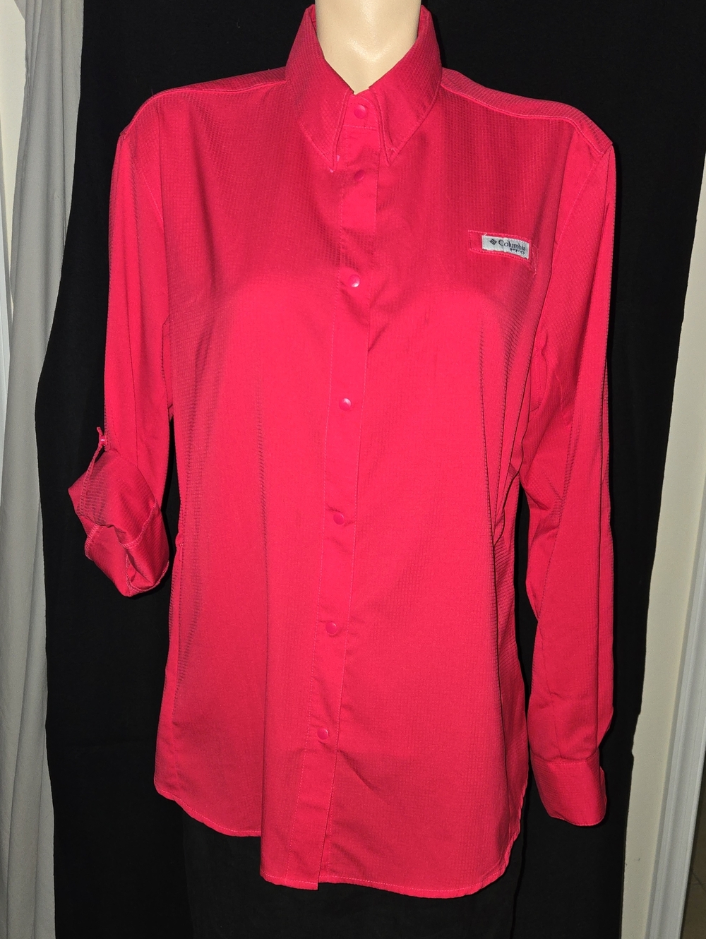 Women's Aqua Pink PFG Tamiami™ II Long Sleeve Shirt